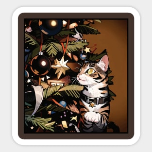 Christmas Kitty Sticker